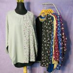 بلوز 2 تیکه سجاف دوزی آستین دار