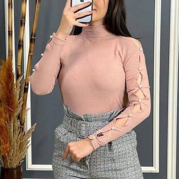 بادی آستین مروارید یقه 5 سانت