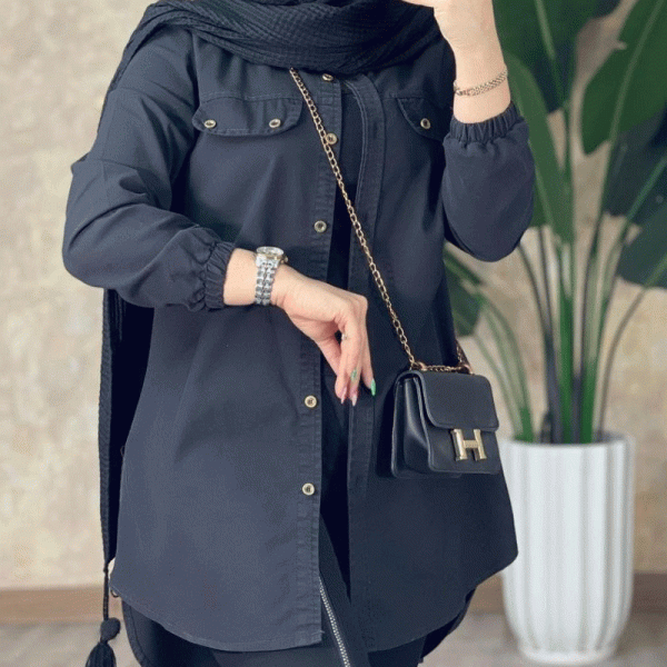 مانتو بغل زیپ سنگشور شده