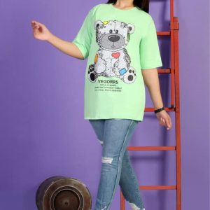 تی شرت لانگ سگ نشسته
