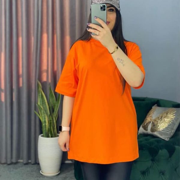 تی شرت لانگ لش ساده