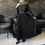 دامن پلیسه کمرکش پهن