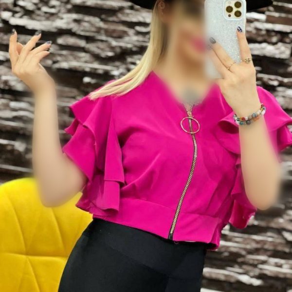 شومیز کراپ تمام زیپ