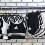 ست کراپ و شورتک چاکدار آدیداس
