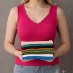 تاپ بافت یقه دلبر