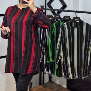تونیک راه راه منگوله دار
