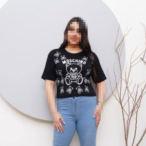 کراپ طرح MOSCHINO نگینی