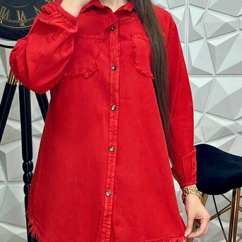 مانتو دو جیب ریش (پک 5 عددی)