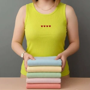 تاپ کراپ حلقه ای قلب (پک 6 عددی)