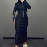 ماکسی بلند نیم زیپ