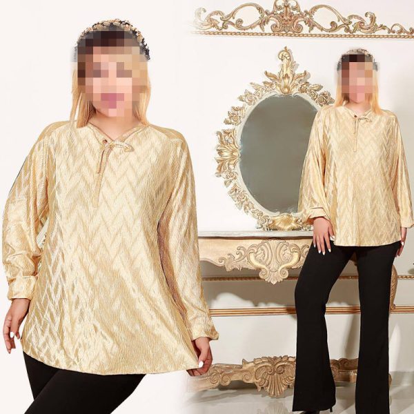 شومیز ساتن طرح دار