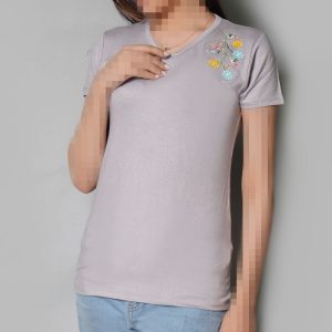 تیشرت مشکی بالا گلدوزی