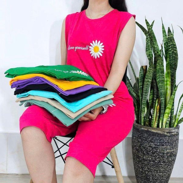 تاپ و شلوارک بابونه (پک 6 عددی)