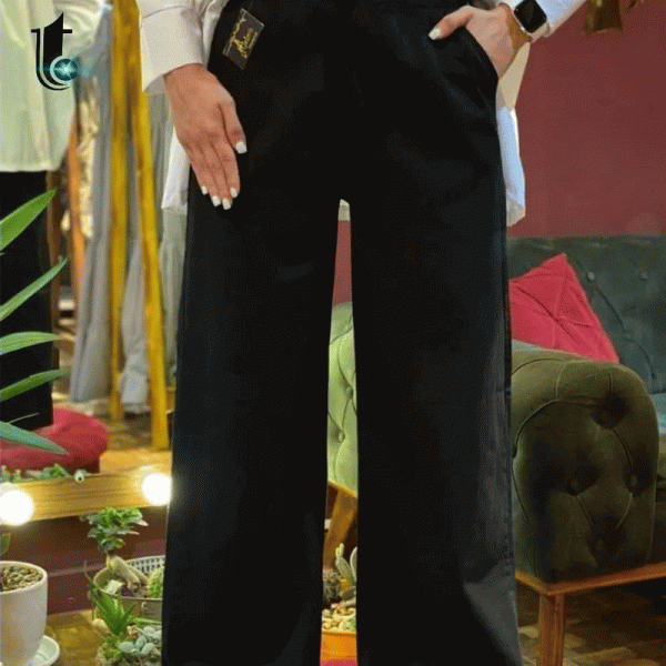 شلوار بگ جیب دار گرم بالا