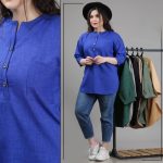 تونیک مانتويى يقه گرد