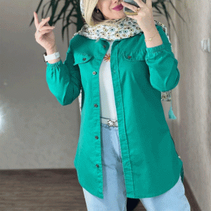 مانتو کتان بغل زیپ