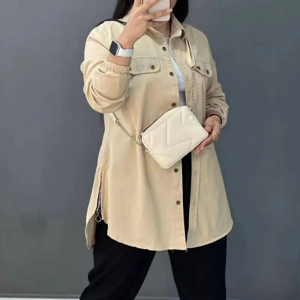 مانتو قواره دار بغل زیپ (پک 6 عددی)