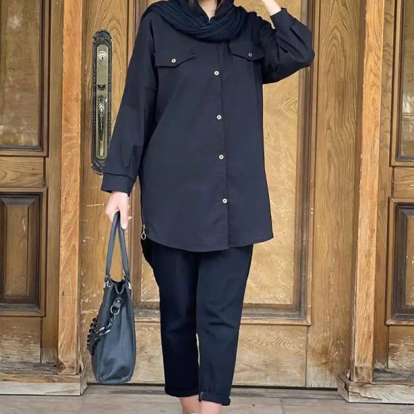 مانتو قواره دار بغل زیپ (پک 6 عددی)