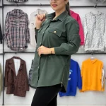 مانتو بغل زیپ قاپکدار (پک 6 عددی)