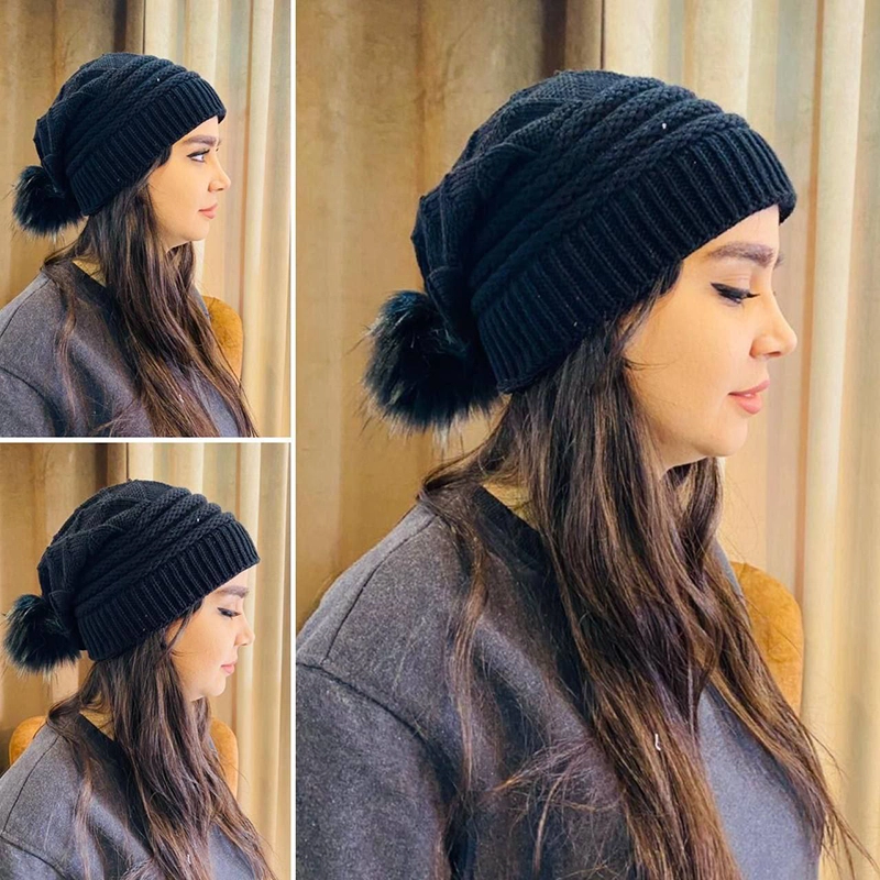 کلاه شیطونی تو خز تک پوم (پک 6 عددی)