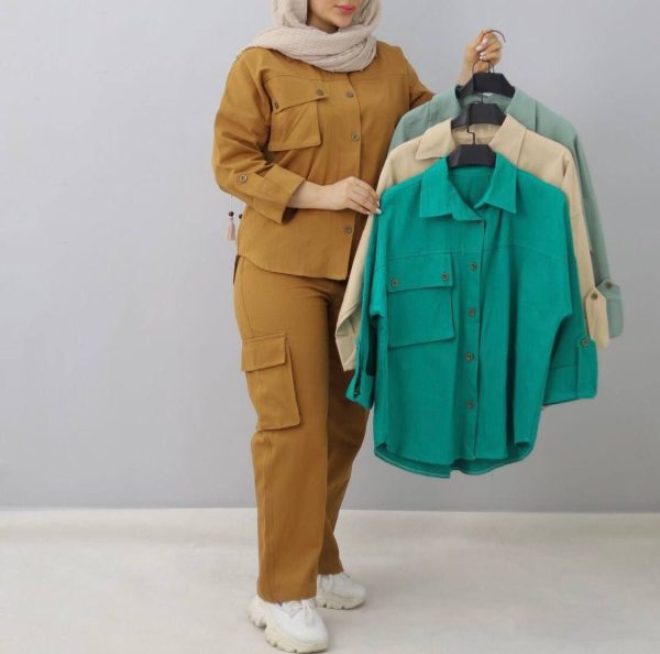 مانتو شلوار کارگو (پک 4 عددی)