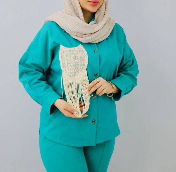 مانتو شلوار جیب ریش (پک 5 عددی)