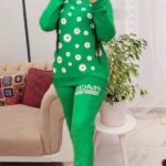 ست بلوز شلوار قواره بزرگ بابونه(پک 6 عددی)