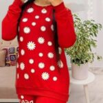 ست بلوز شلوار قواره بزرگ بابونه(پک 6 عددی)