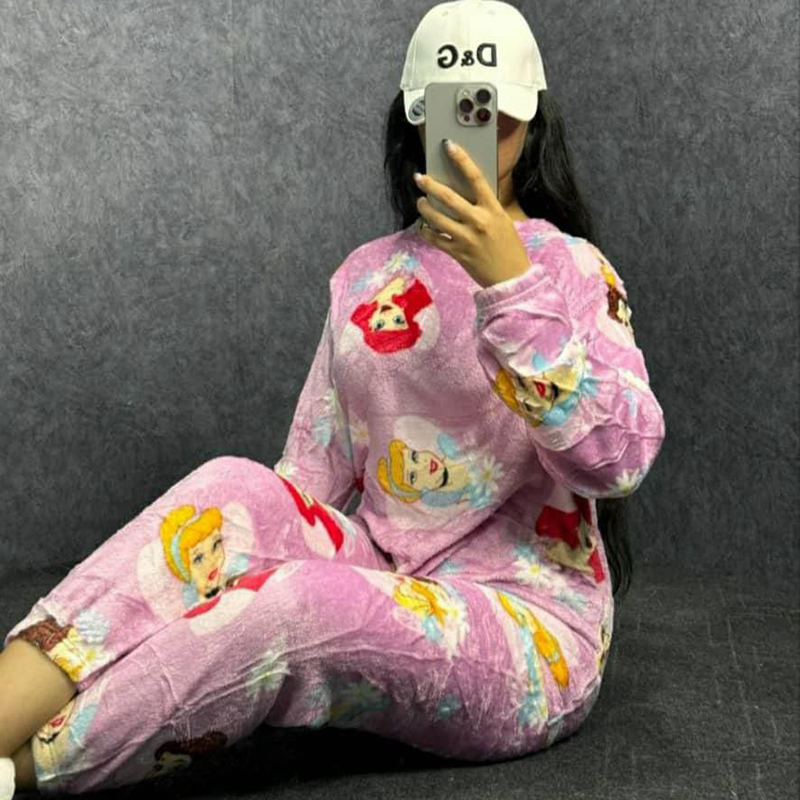 ست بلوز و شلوار تدی استیکری (پک 6 عددی)