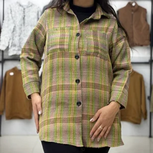 مانتو چهارخونه پشمی (پک 3 عددی)