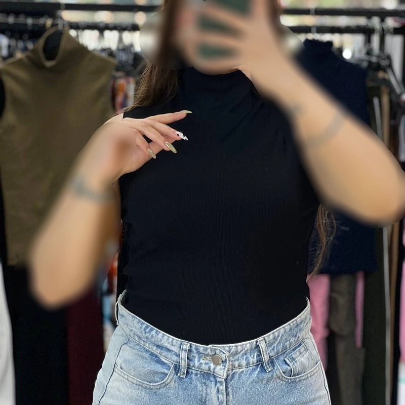 تاپ کتی یقه ۴ سانت (پک 5 عددی)