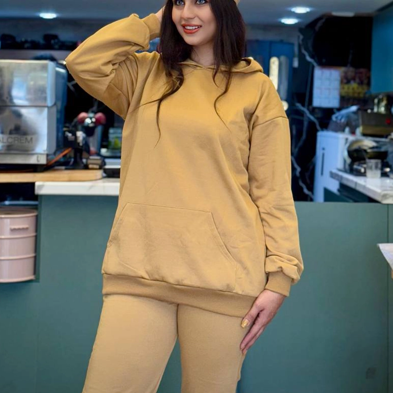 ست هودی شلوار توکرکی ساده (پک 6 عددی)