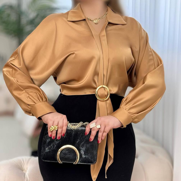 شومیز ساتن حلقه ای (پک 5 عددی)