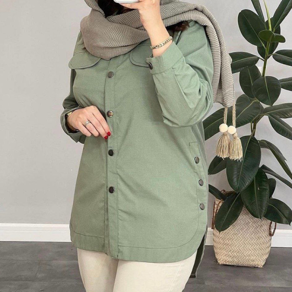 مانتو قواره دار بغل دکمه (پک 4 عددی)