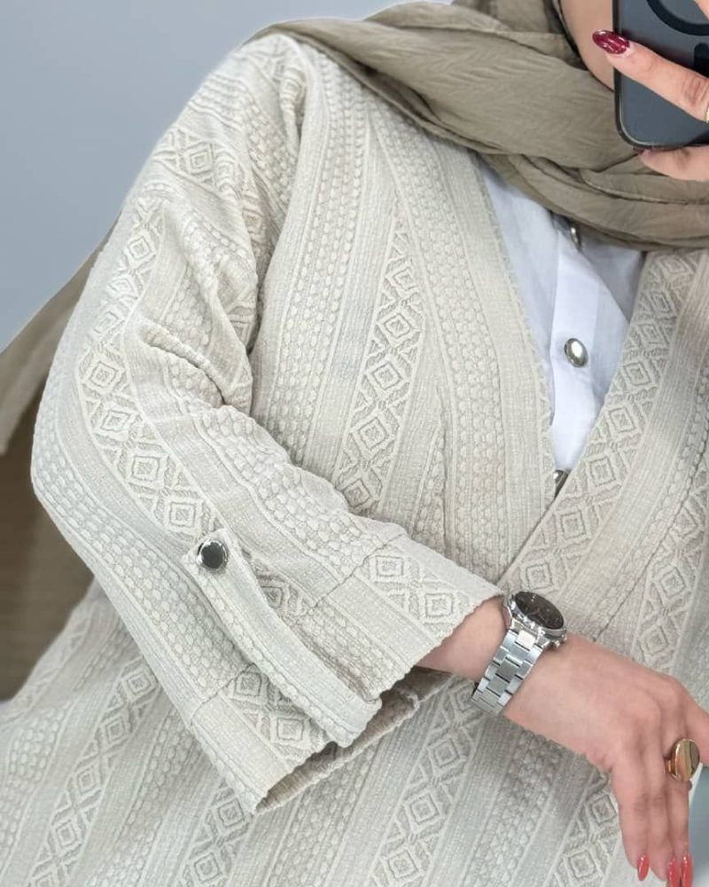 تونیک مانتویی ترکیبی یقه دار (پک 5 عددی)