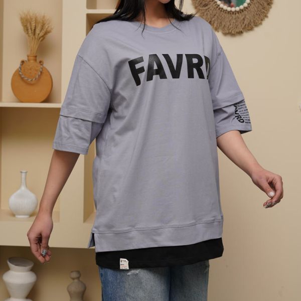 تیشرت فشن آستین ۲تیکه  Favrd (پک 3 عددی)
