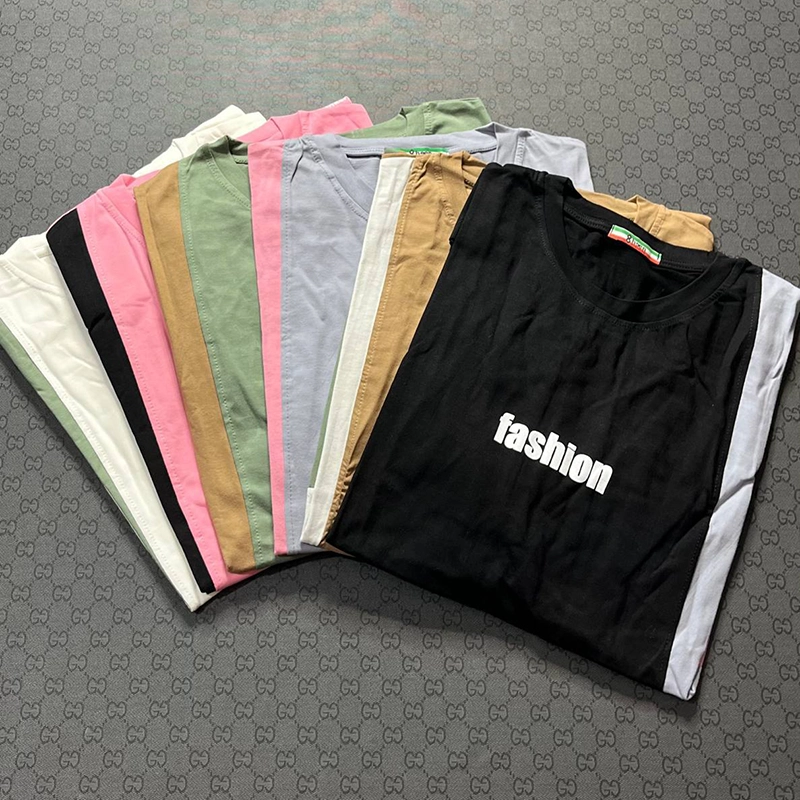 تیشرت لانگ فشن تکه دوزی (پک 3 عددی)