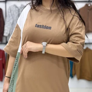 تیشرت لانگ فشن تکه دوزی (پک 3 عددی)