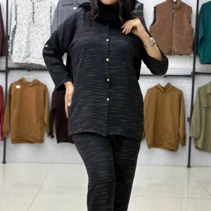 ست مانتو و شلوار آبشاری (پک 3 عددی)