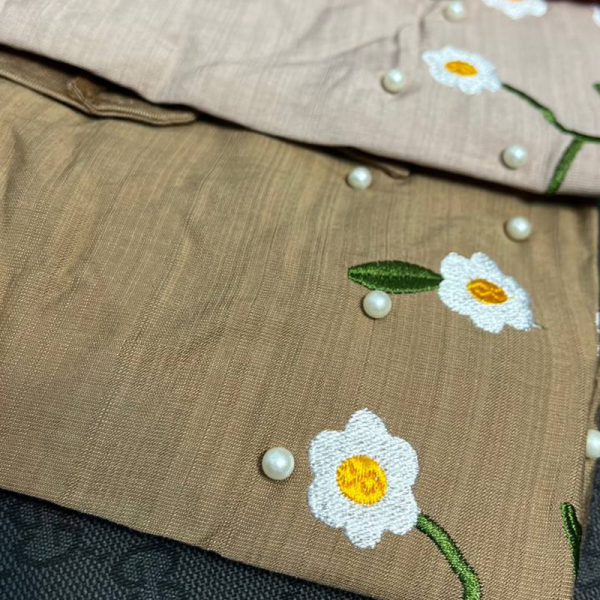 مانتو گلدوزی شکوفه مرواریدی (پک 4 عددی)
