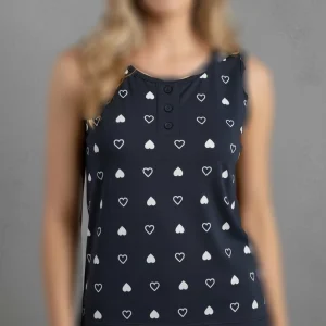 تاپ حلقه ای قلبی ۳دکمه (پک 6 عددی)