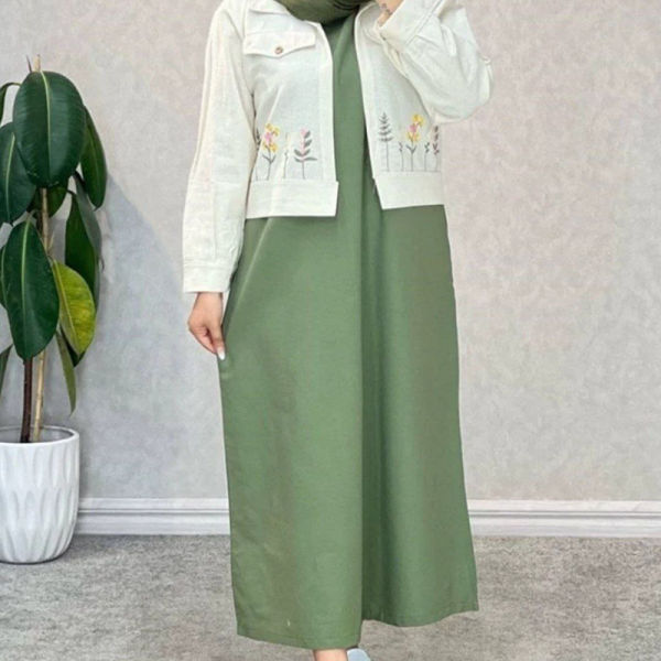 کت و سارافن گلدوزی عالیه (پک 3 عددی)