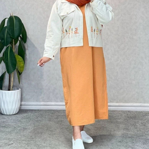 کت و سارافن گلدوزی عالیه (پک 3 عددی)
