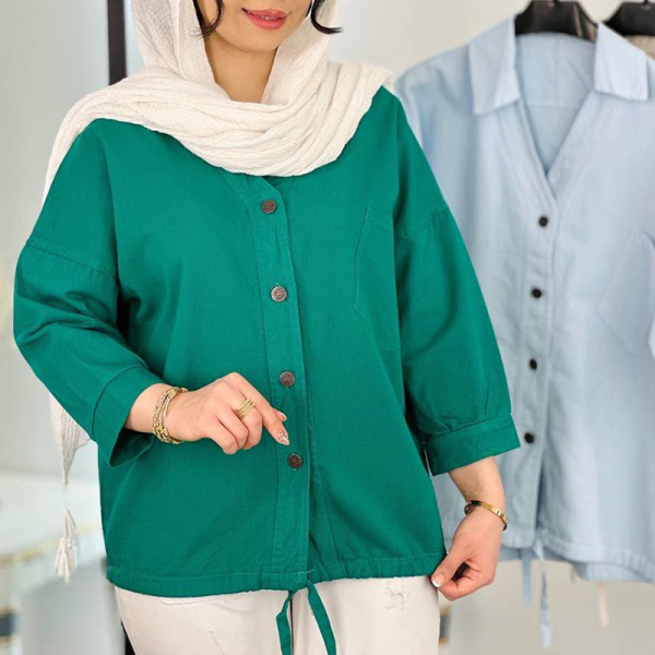 مانتو تک جیب آستین سه ربع (پک 4 عددی)