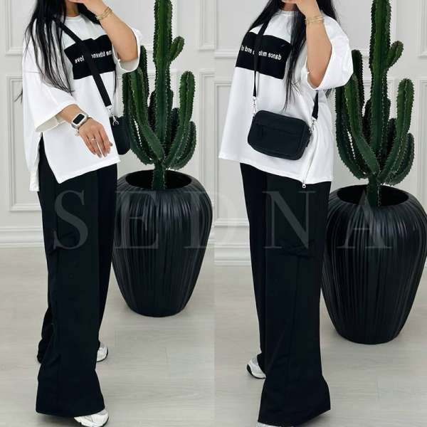 ست تیشرت شلوار بگ (پک 3 عددی)
