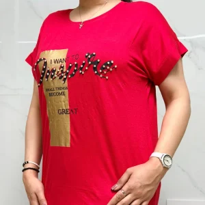 تیشرت آستین افتاده گریت (پک 4 عددی)