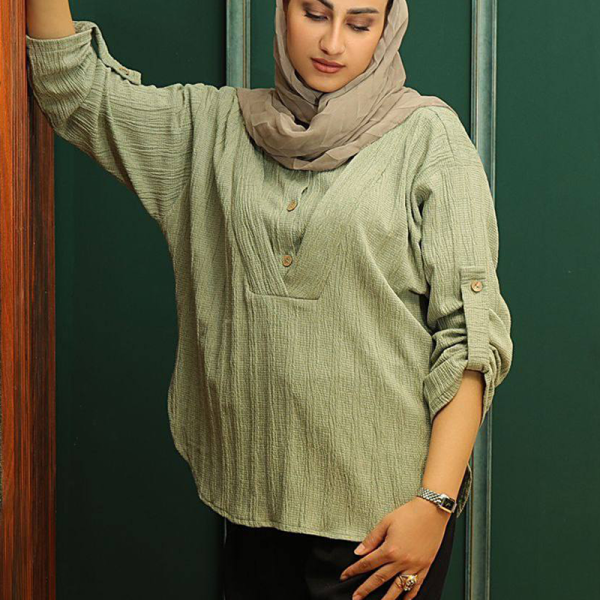 تونیک یقه دکمه آستین پاگون (پک 6 عددی)