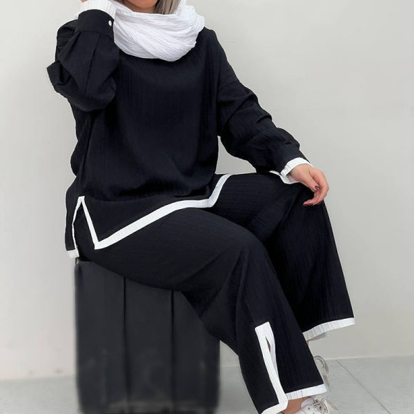 ست تونیک و شلوار محوا (پک 3 عددی)