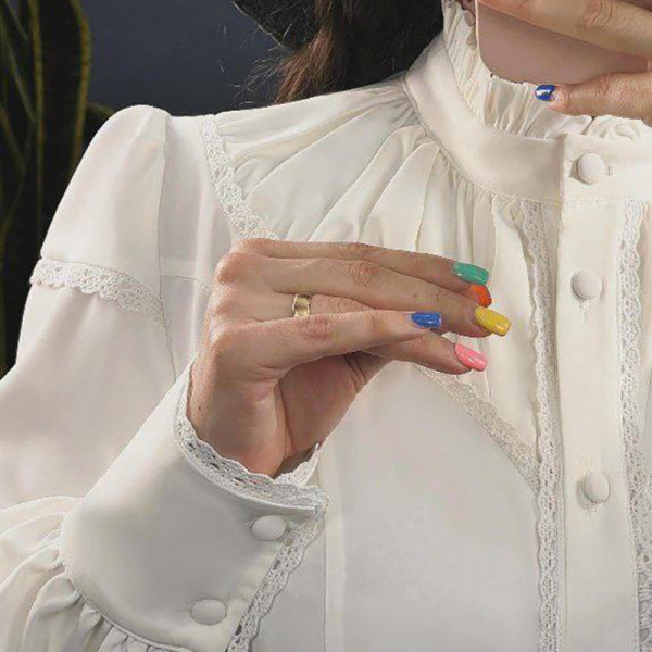شومیز گیپور دوزی عسل  (پک 4 عددی)