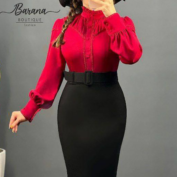 شومیز گیپور دوزی عسل  (پک 4 عددی)